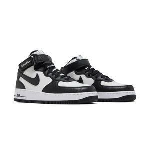 2022 Stussy x Nike Air Force 1 Mid 'Black White' SZ 10.5